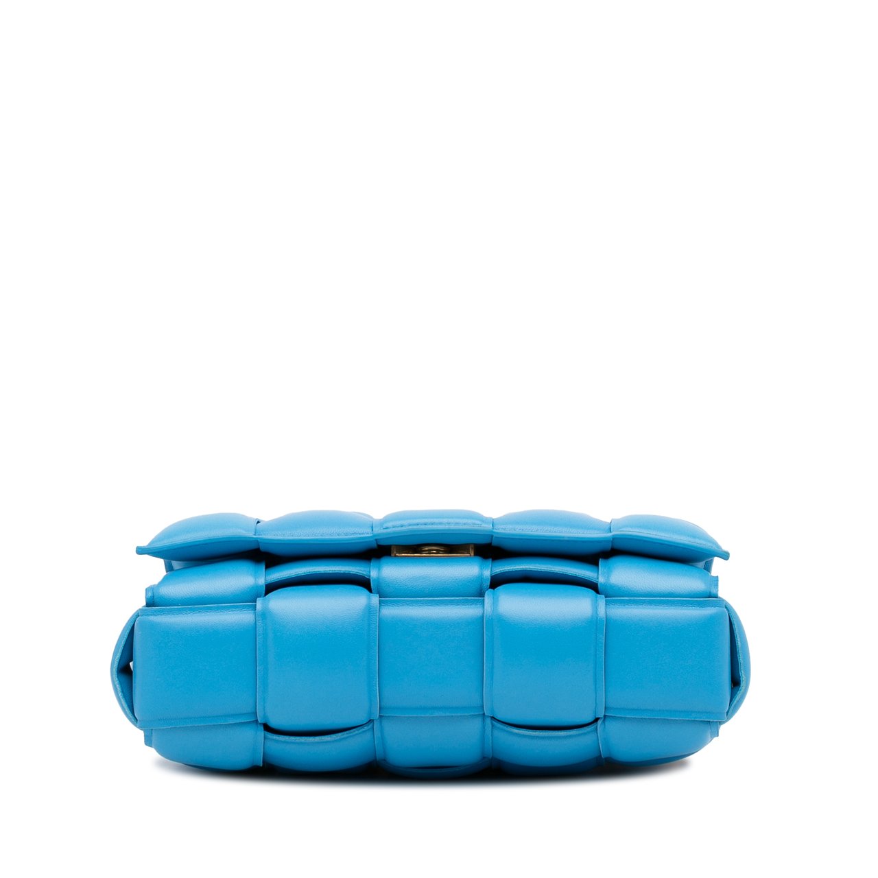 Bottega Veneta Nappa Intrecciato Padded Chain Cassette Satchel Blauw