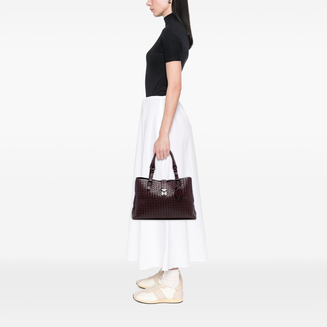 Bottega Veneta Medium Nappa Intrecciato Roma Tote Rood