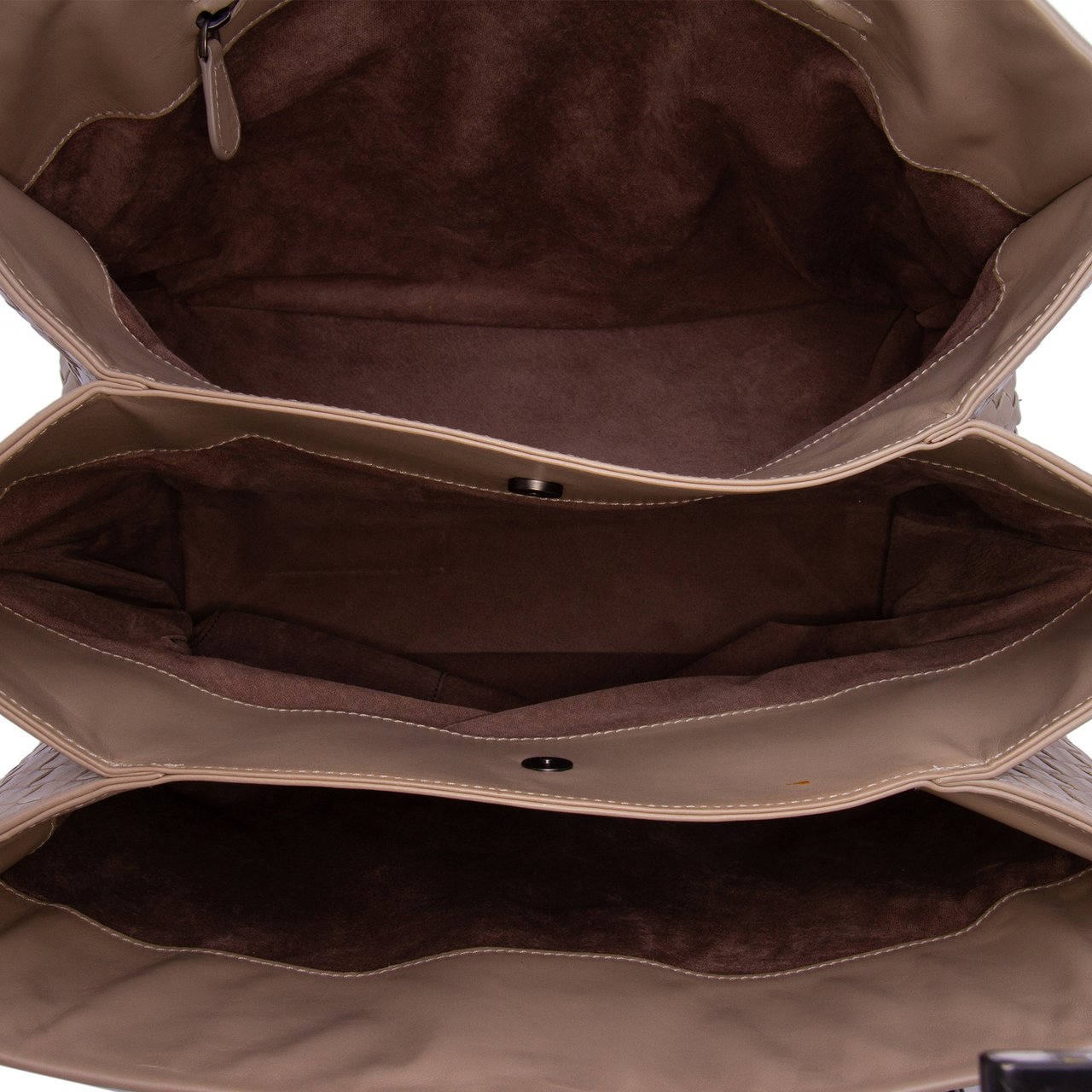 Bottega Veneta Medium Nappa Intrecciato Roma Tote Bruin