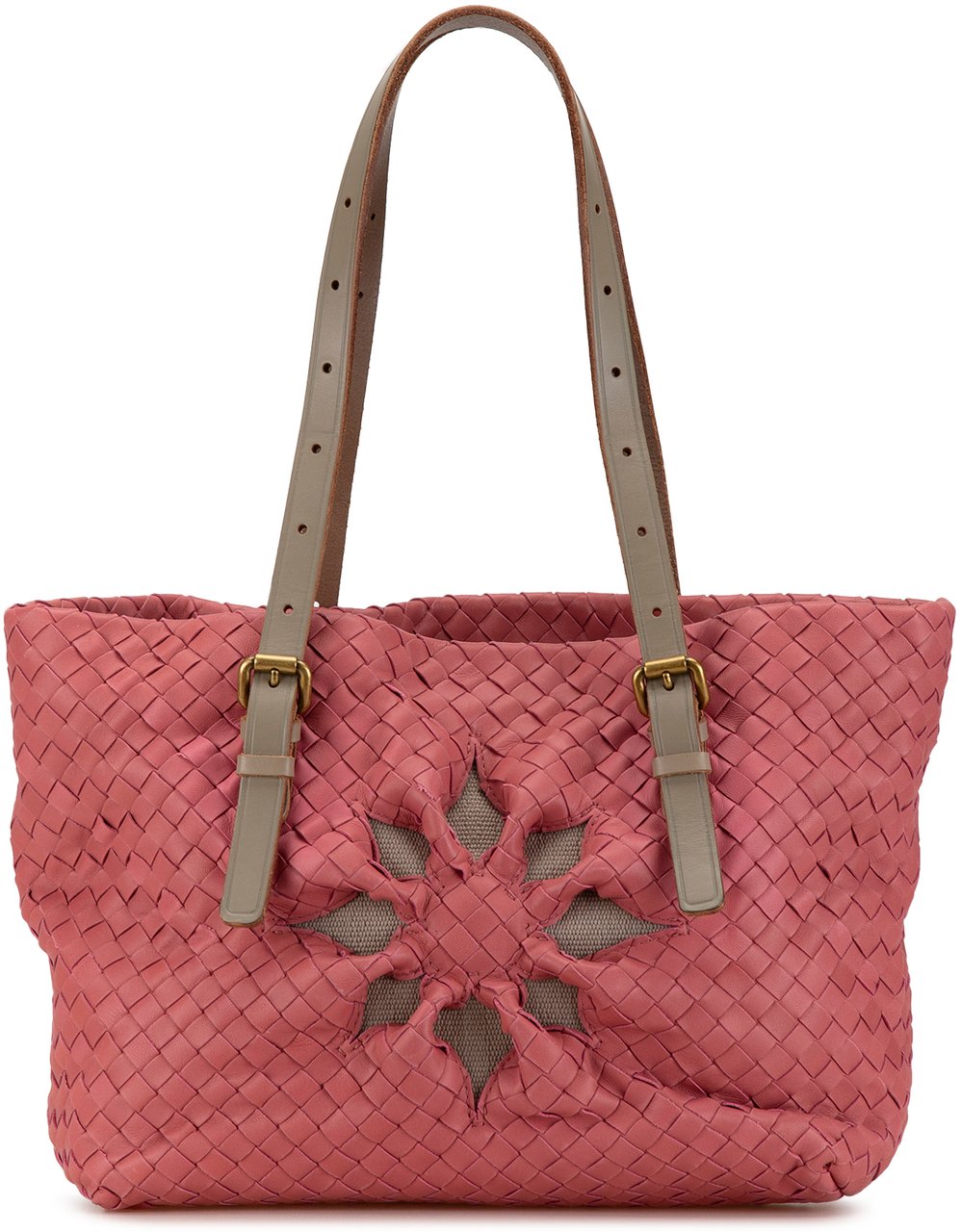 Bottega Veneta Intrecciato Marquise Flower Tote Roze