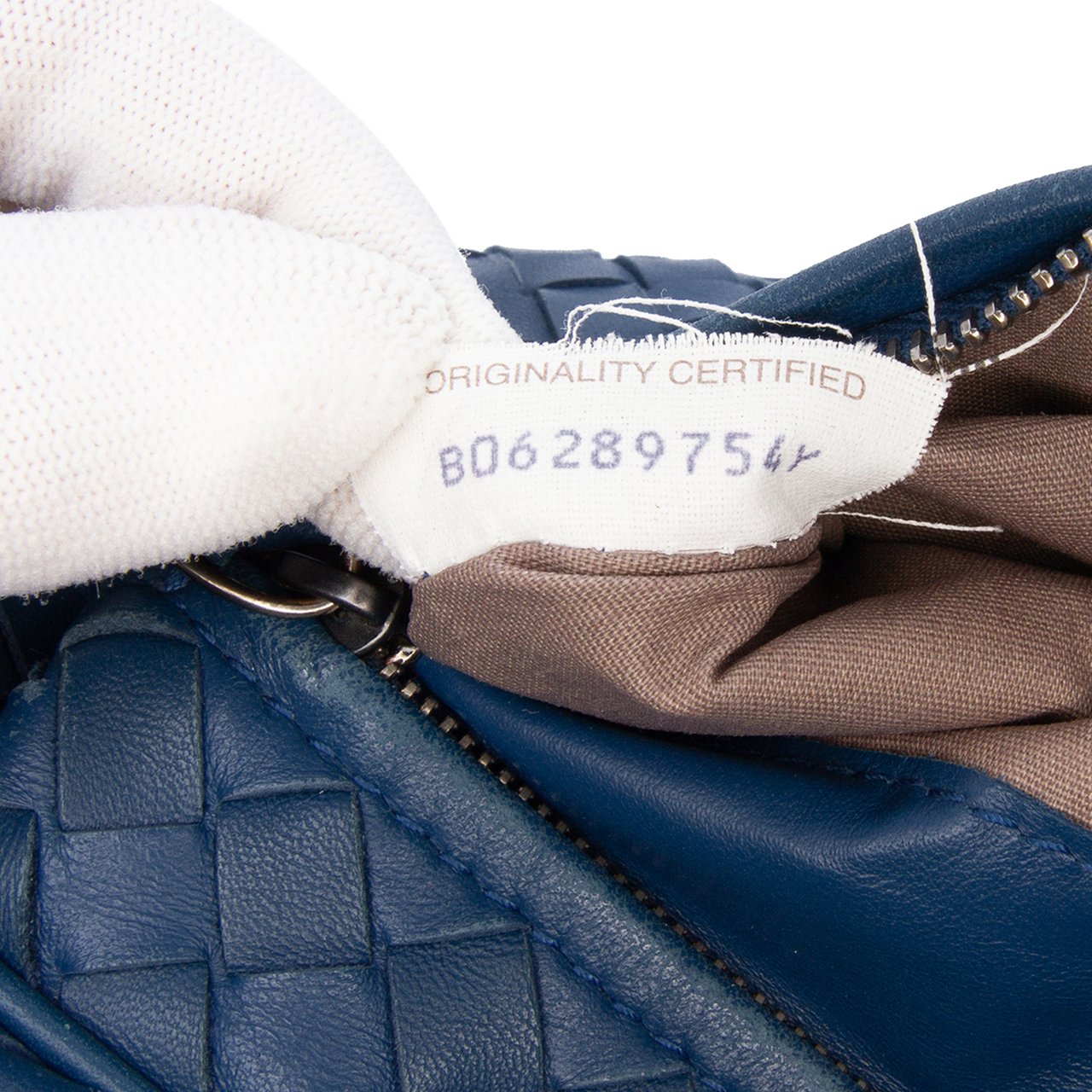Bottega Veneta Nappa Intrecciato Crossbody Blauw