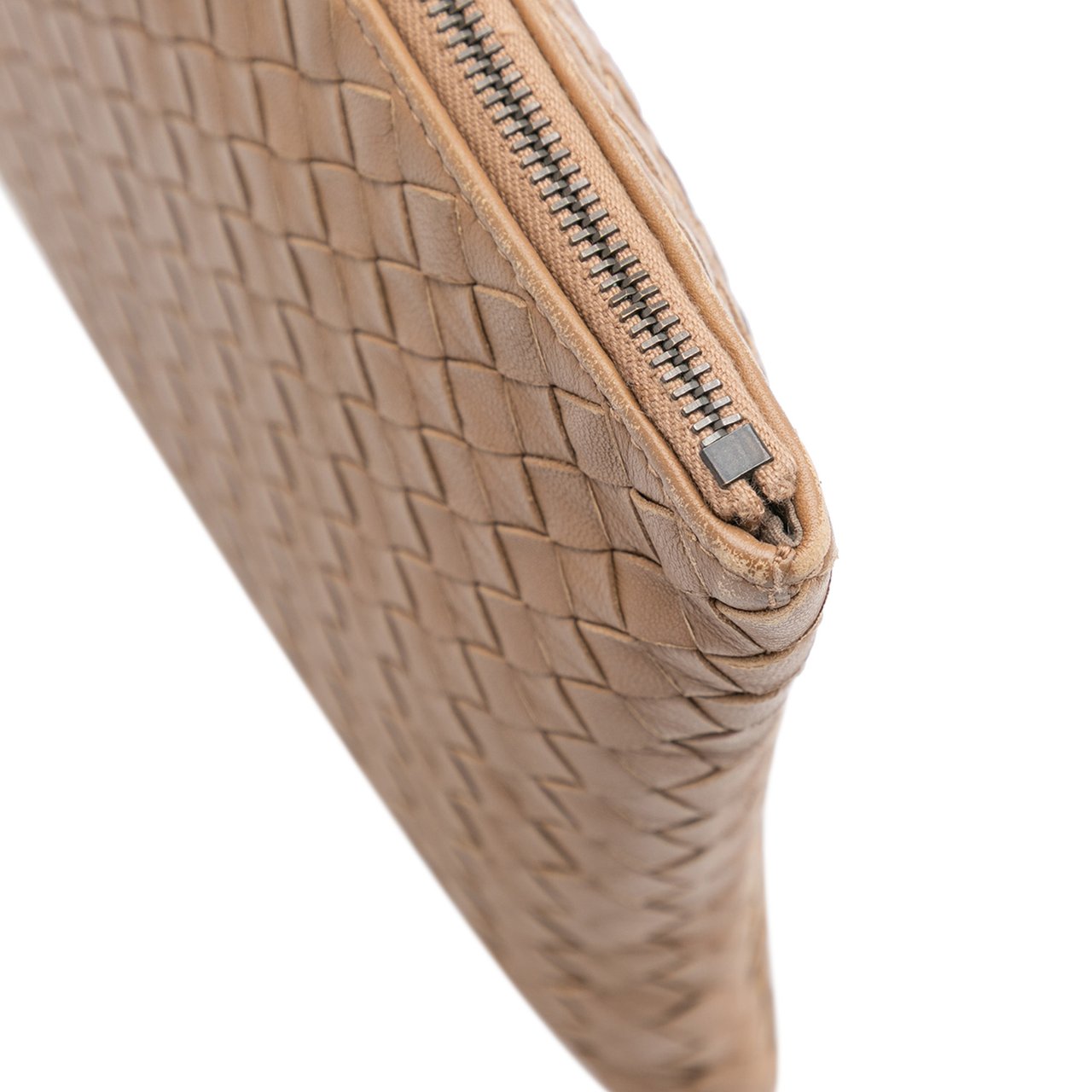 Bottega Veneta Nappa Intrecciato Clutch Bruin