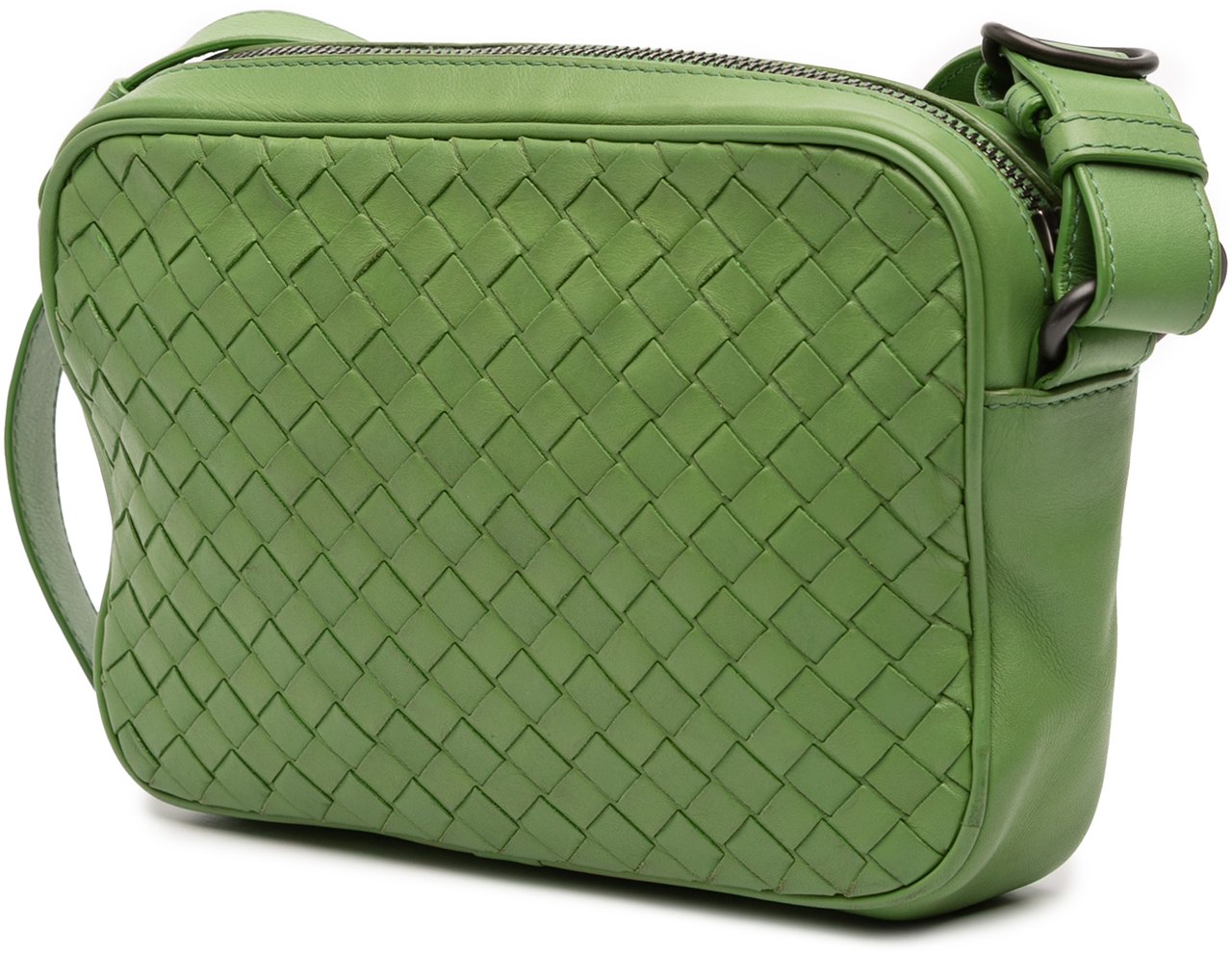 Bottega Veneta Nappa Intrecciato Crossbody Groen