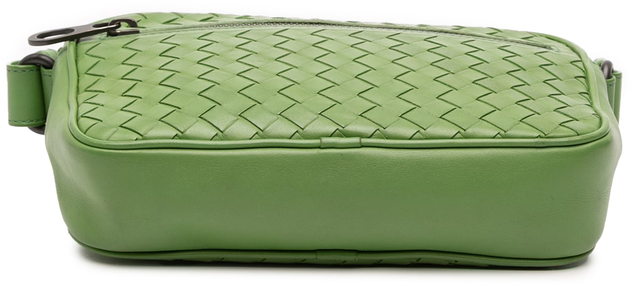 Bottega Veneta Nappa Intrecciato Crossbody Groen