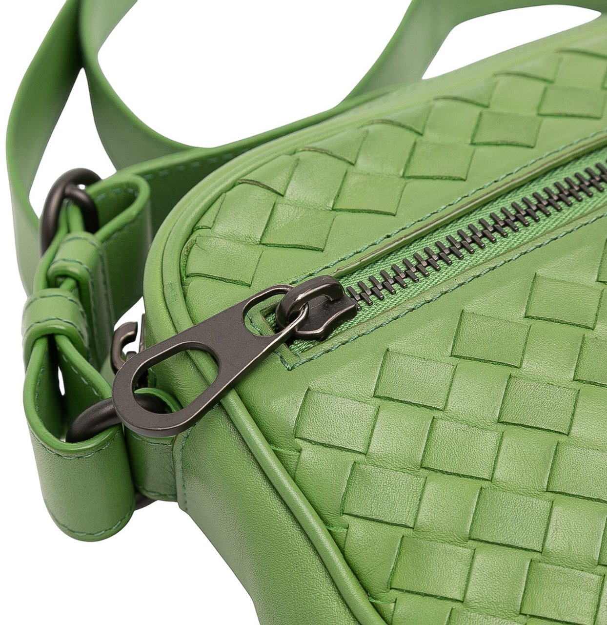 Bottega Veneta Nappa Intrecciato Crossbody Groen