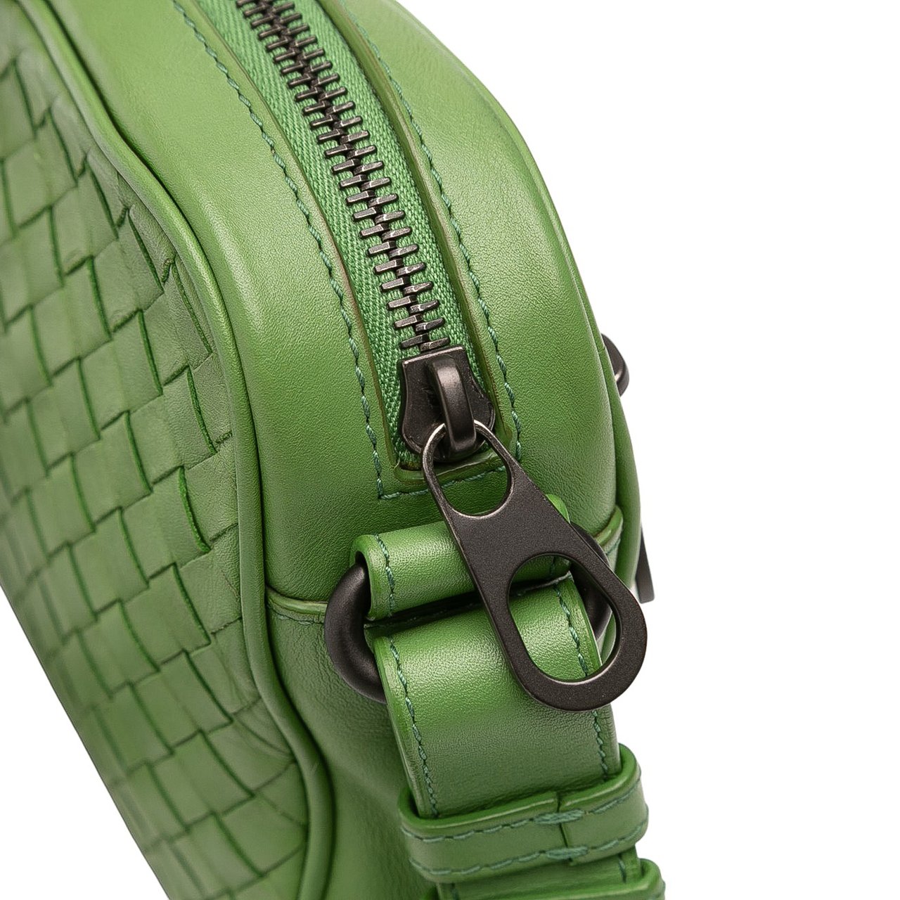 Bottega Veneta Nappa Intrecciato Crossbody Groen
