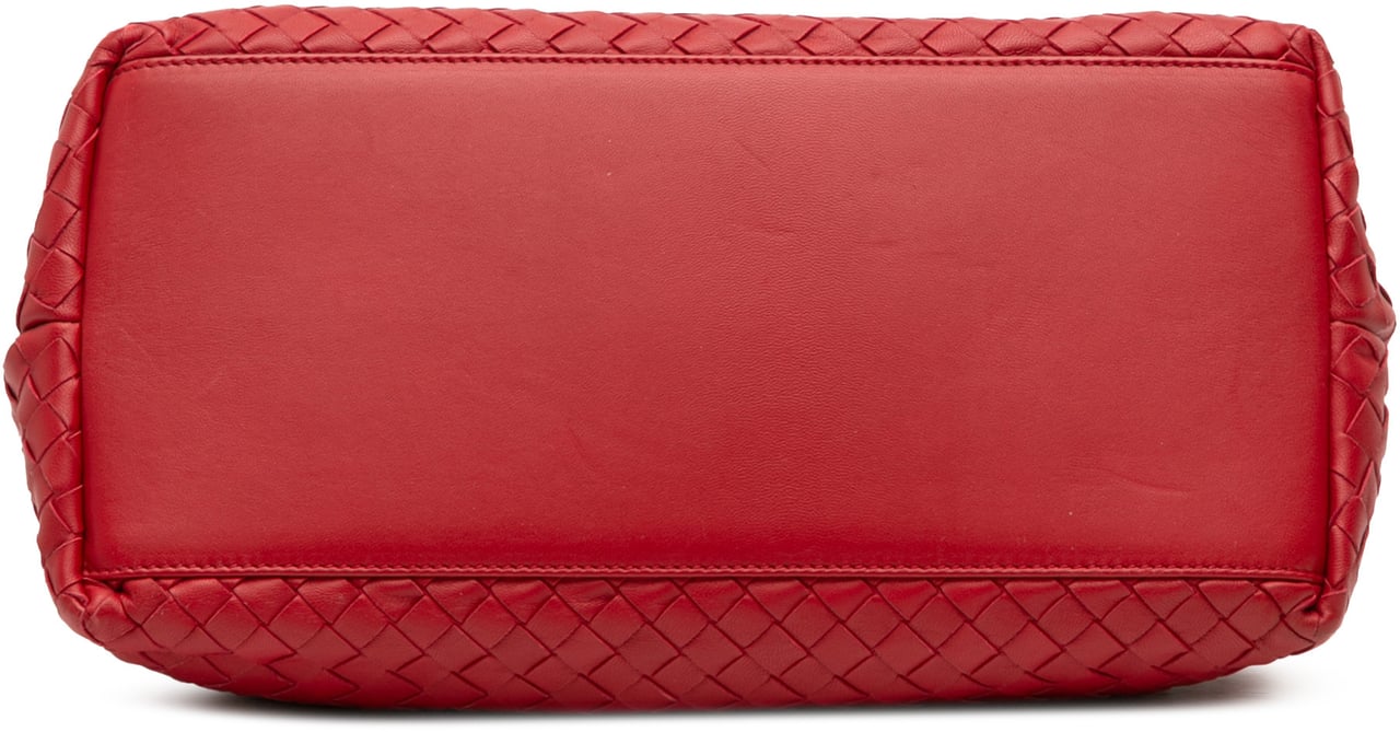 Bottega Veneta Nappa Intrecciato Satchel Rood