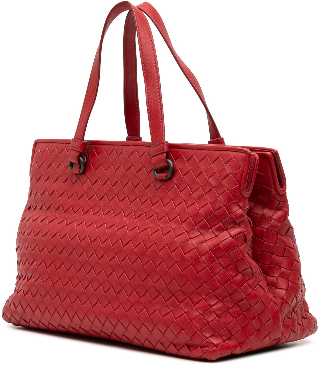 Bottega Veneta Nappa Intrecciato Satchel Rood