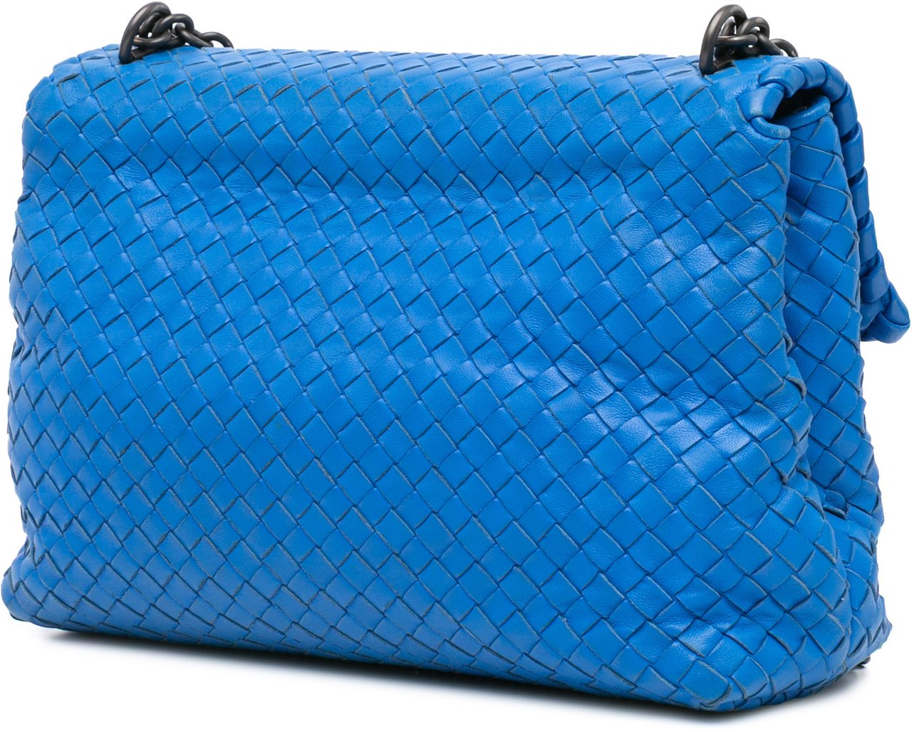 Bottega Veneta Medium Nappa Intrecciato Olimpia Shoulder Bag Blauw