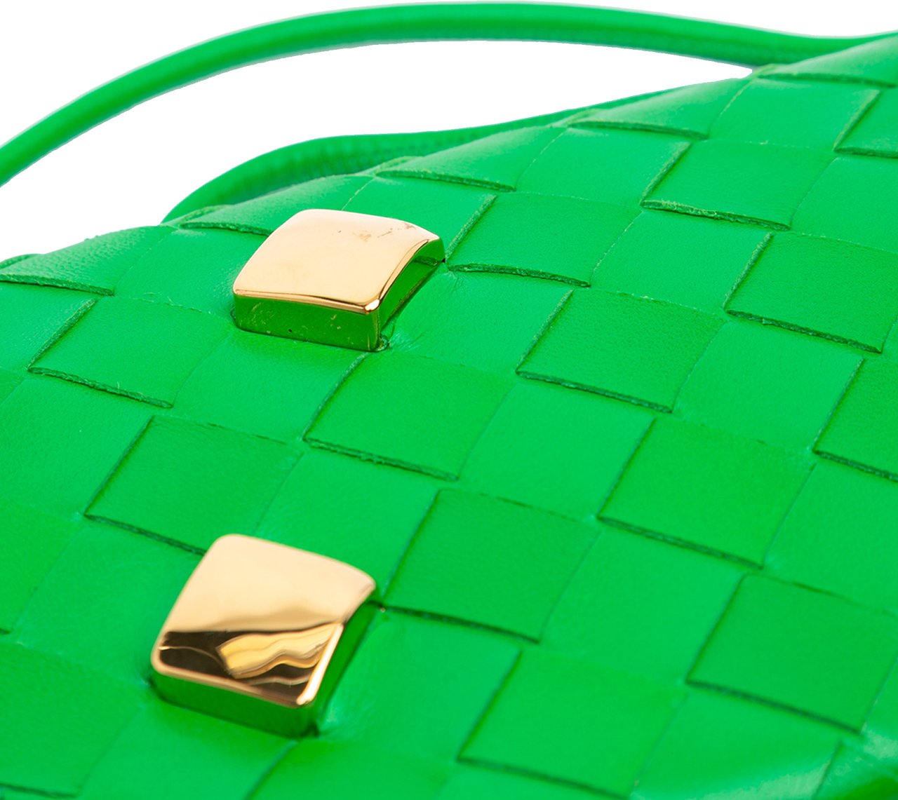 Bottega Veneta Nappa Intrecciato Studded Wallet On Strap Groen