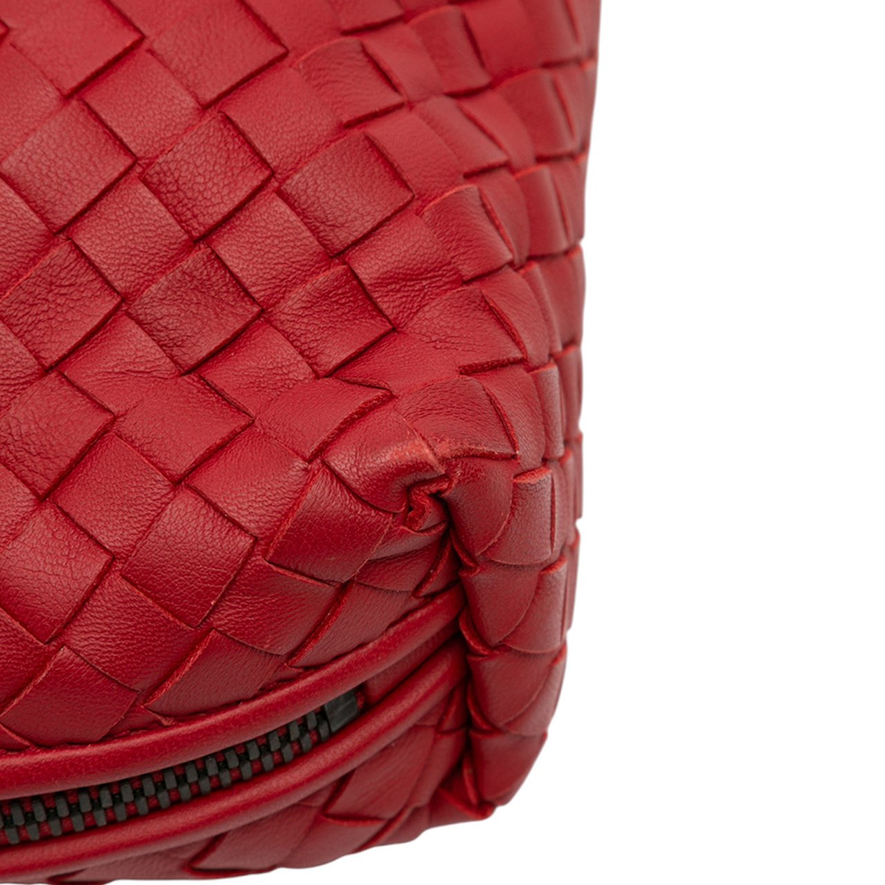 Bottega Veneta Large Nappa Intrecciato Nodini Crossbody Rood