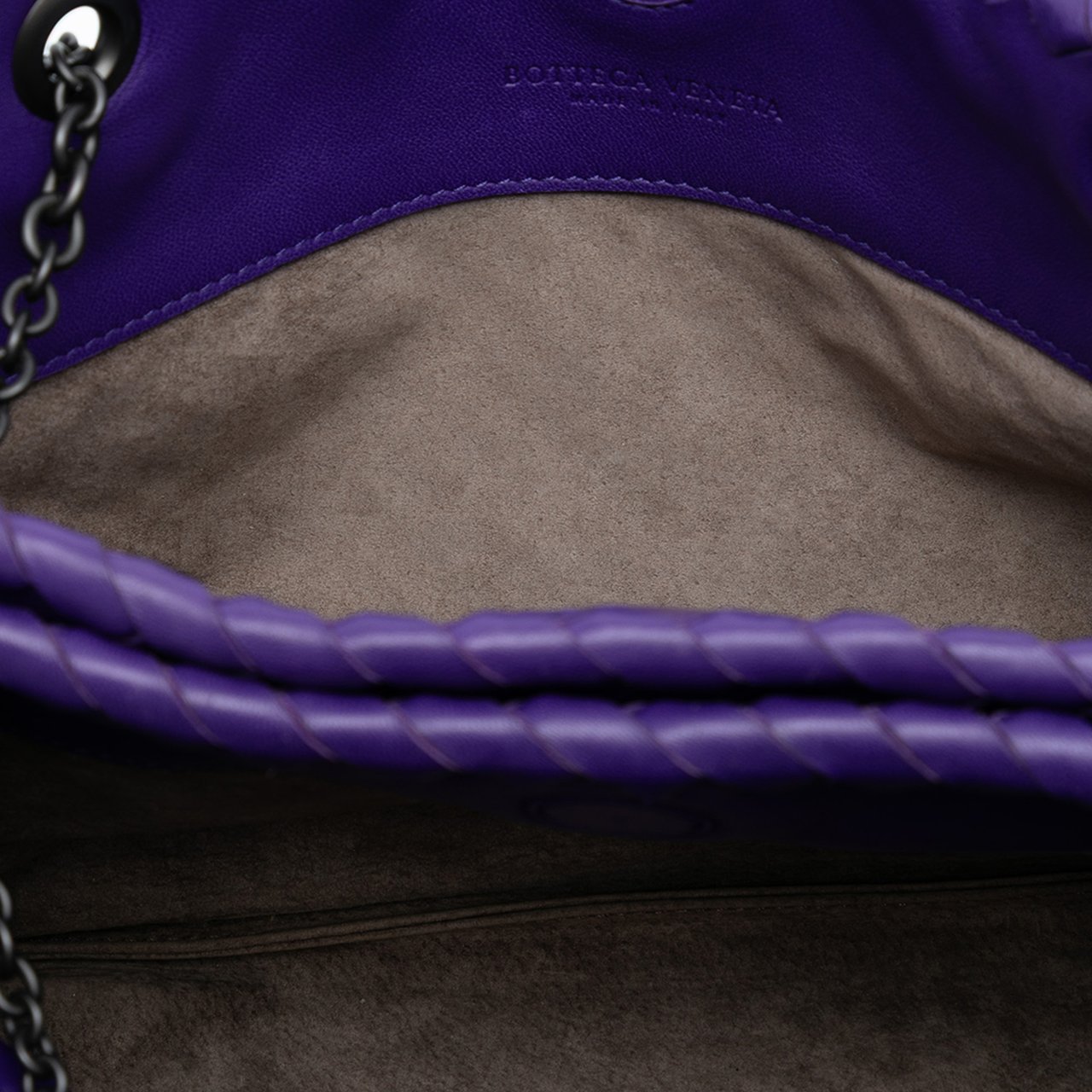 Bottega Veneta Nappa Intrecciato Duo Shoulder Bag Paars