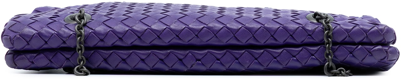 Bottega Veneta Nappa Intrecciato Duo Shoulder Bag Paars