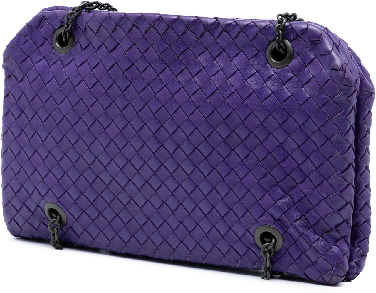 Bottega Veneta Nappa Intrecciato Duo Shoulder Bag Paars