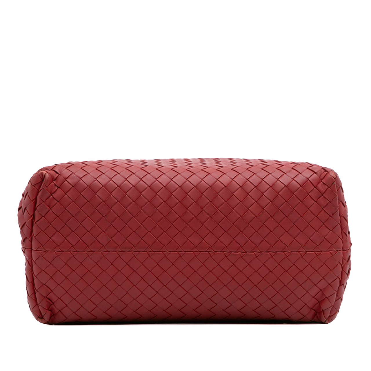 Bottega Veneta Nappa Intrecciato Karung Glass Tote Rood