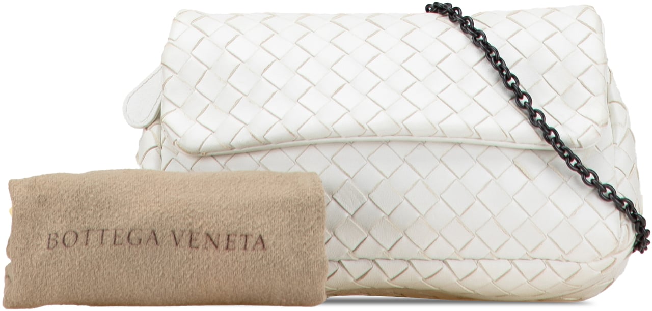 Bottega Veneta Mini Nappa Intrecciato Expandable Chain Flap Crossbody Wit