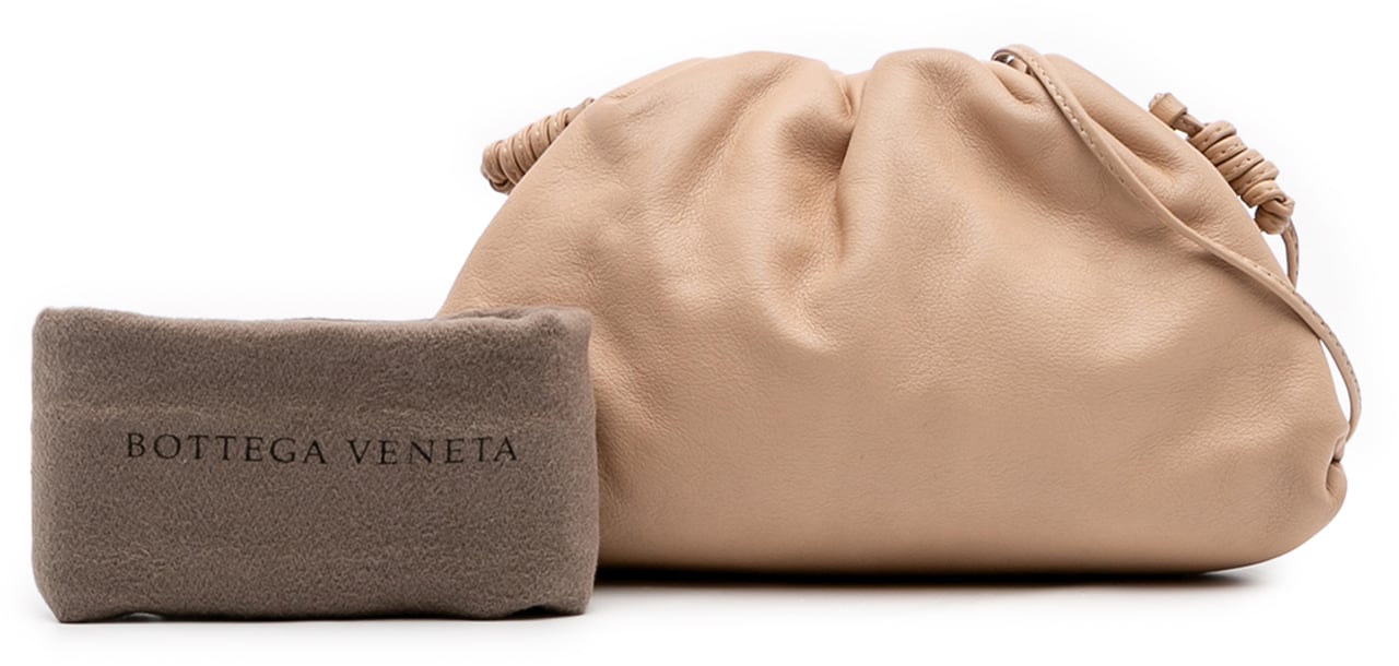 Bottega Veneta Lambskin The Mini Pouch Crossbody Bruin