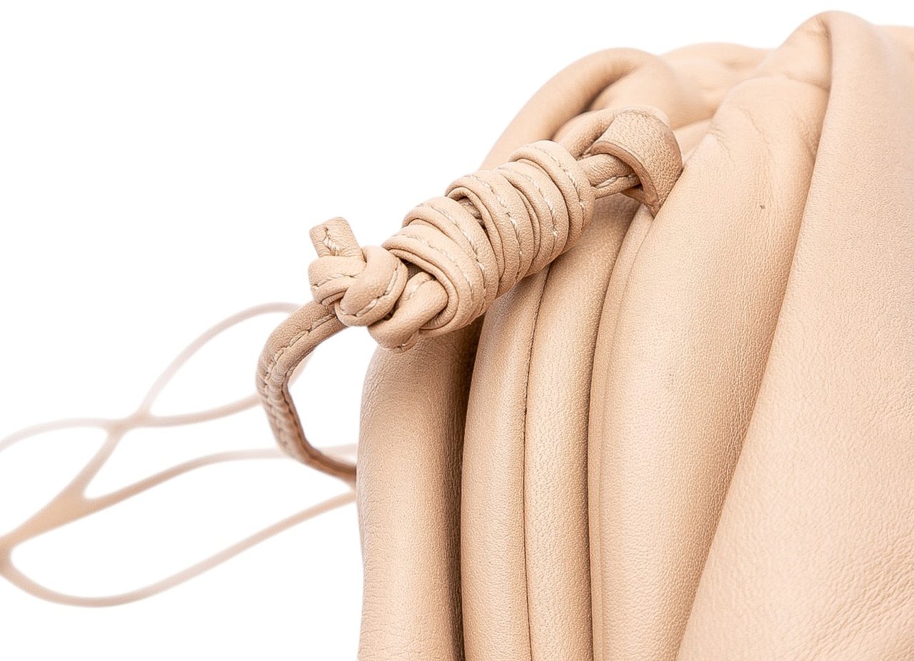 Bottega Veneta Lambskin The Mini Pouch Crossbody Bruin