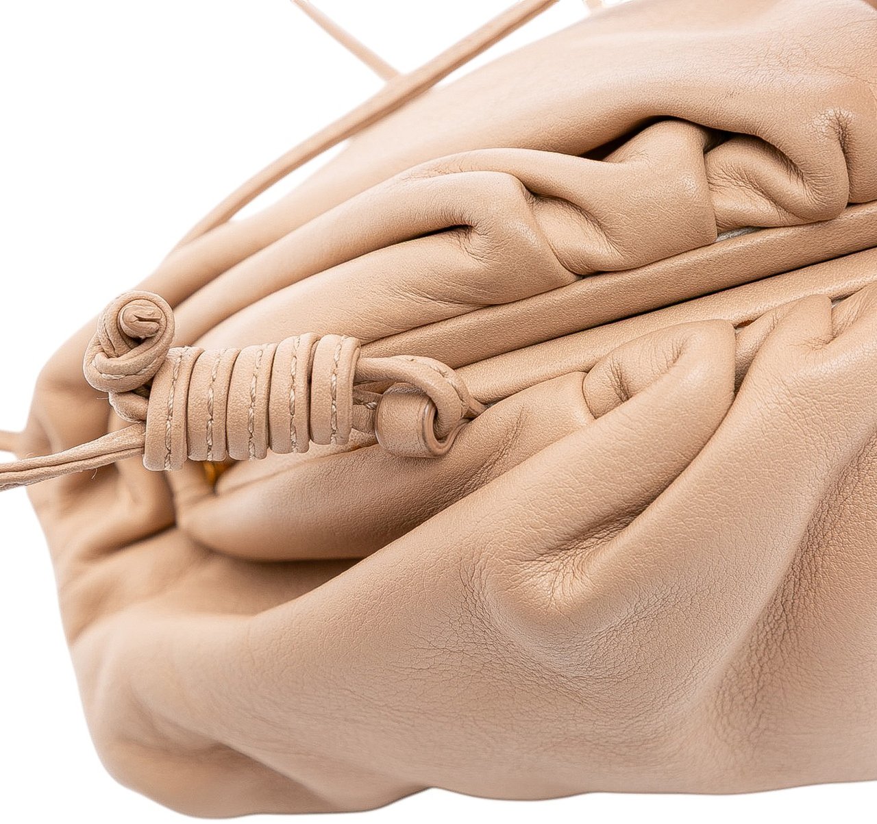 Bottega Veneta Lambskin The Mini Pouch Crossbody Bruin