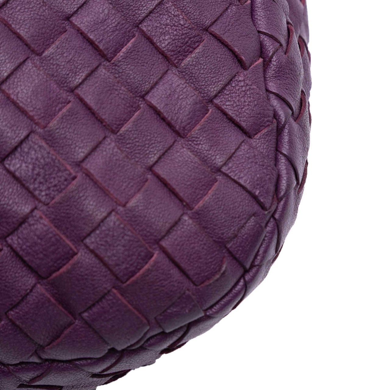 Bottega Veneta Nappa Intrecciato Shoulder Bag Paars