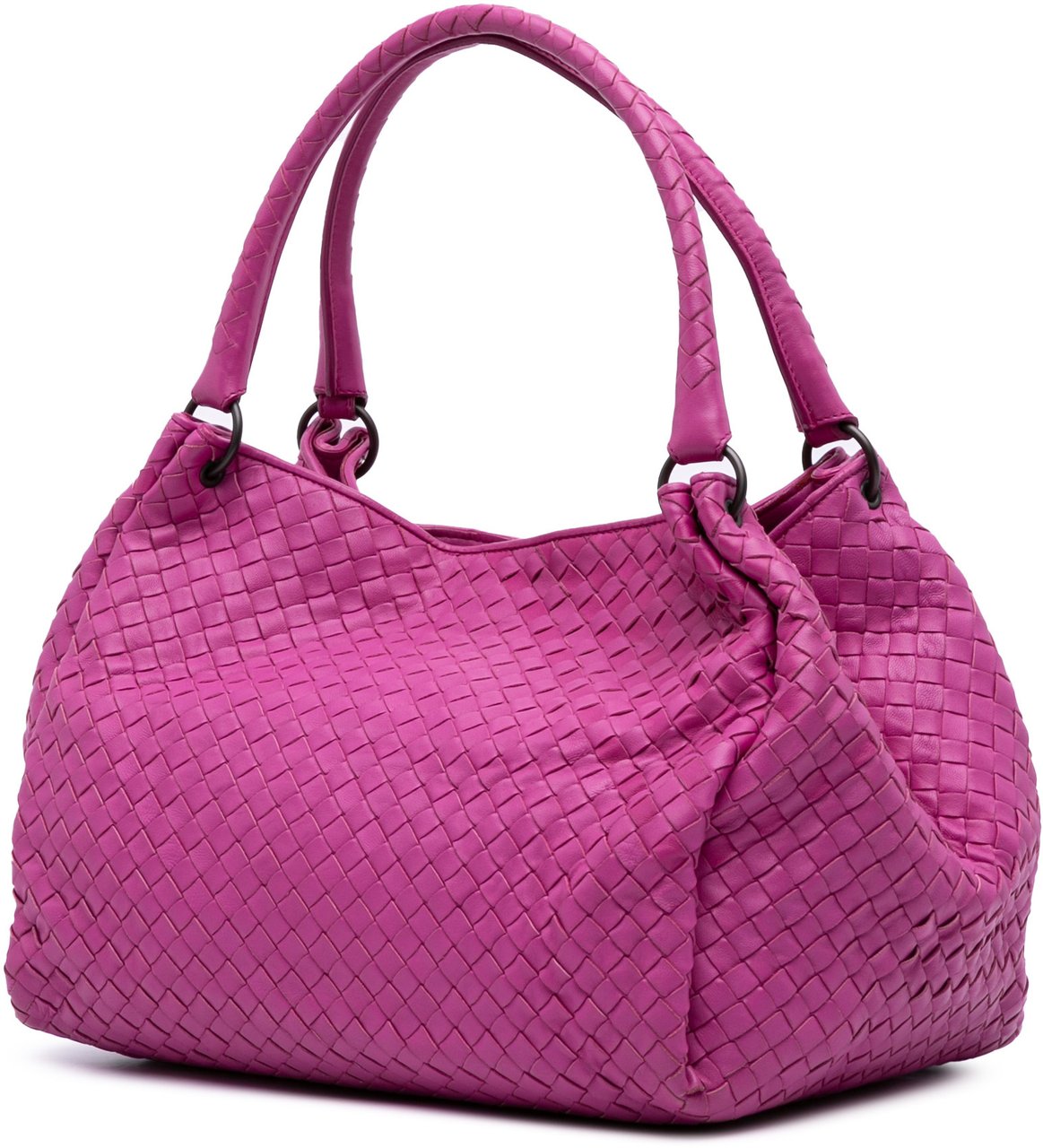 Bottega Veneta Nappa Intrecciato Parachute Tote Roze