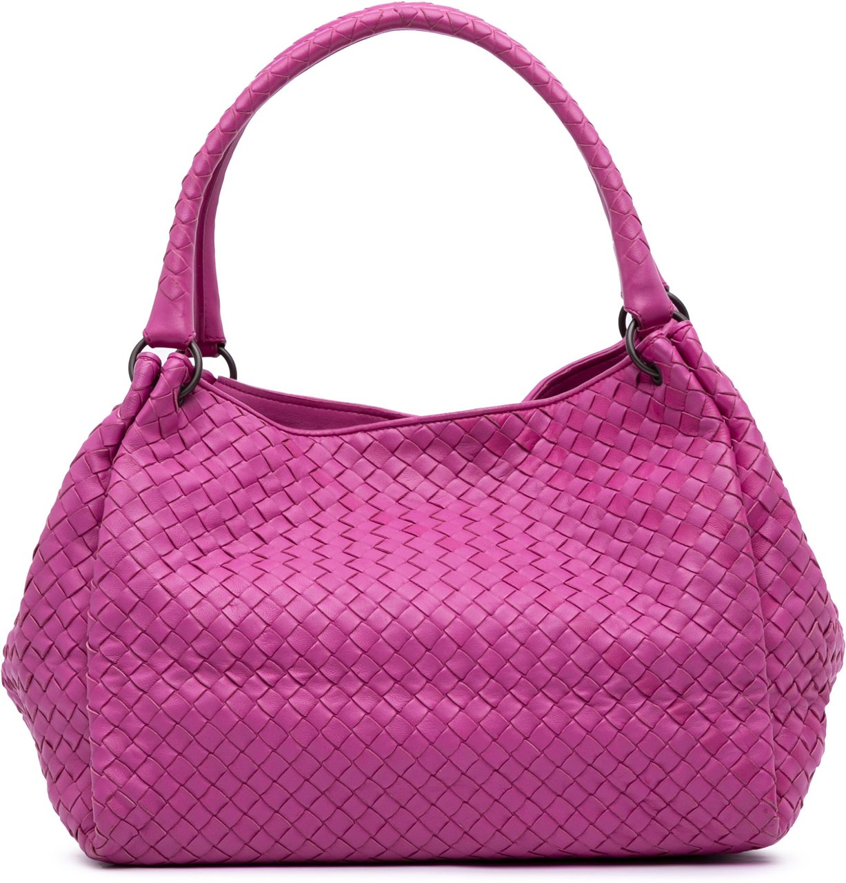 Bottega Veneta Nappa Intrecciato Parachute Tote Roze