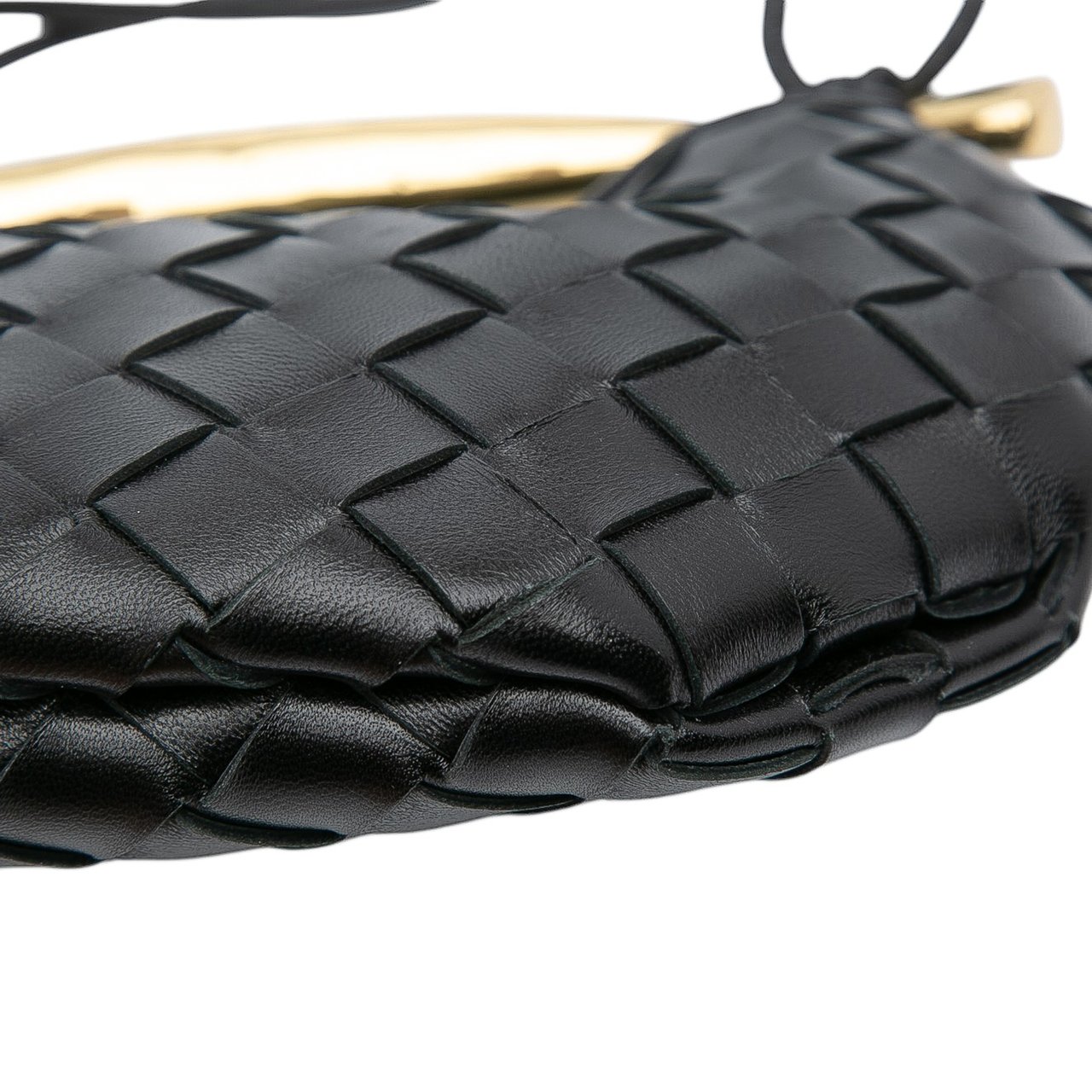 Bottega Veneta Baby Lambskin Intrecciato Sardine Zwart