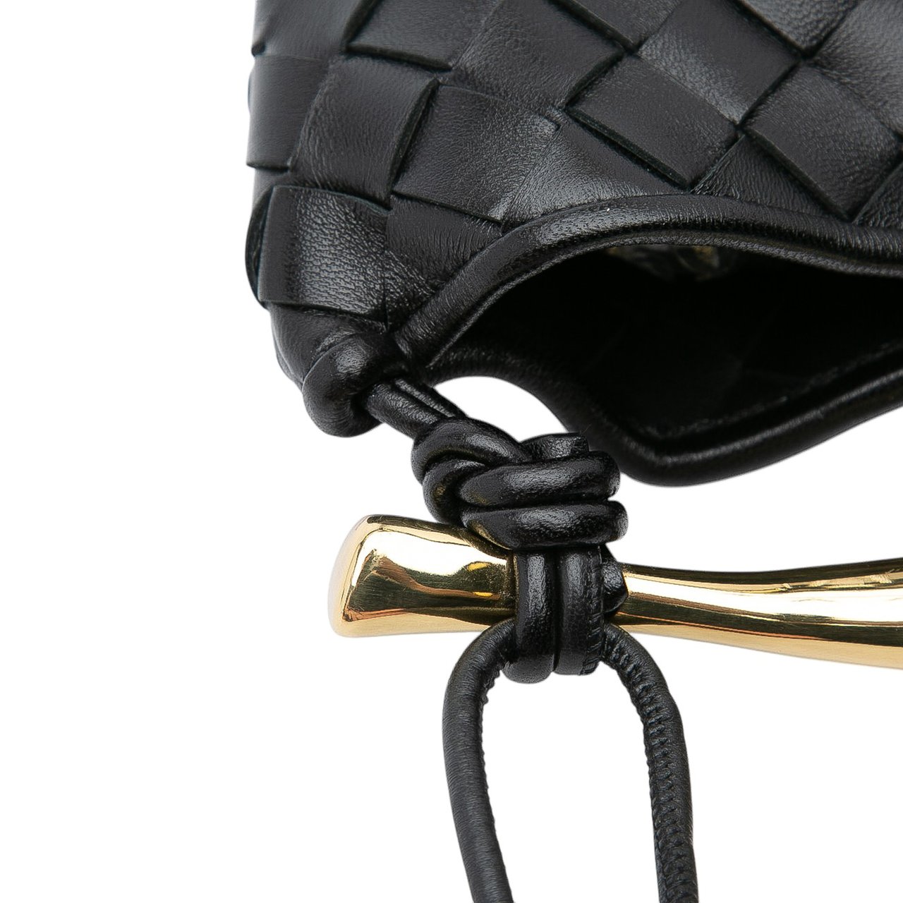 Bottega Veneta Baby Lambskin Intrecciato Sardine Zwart
