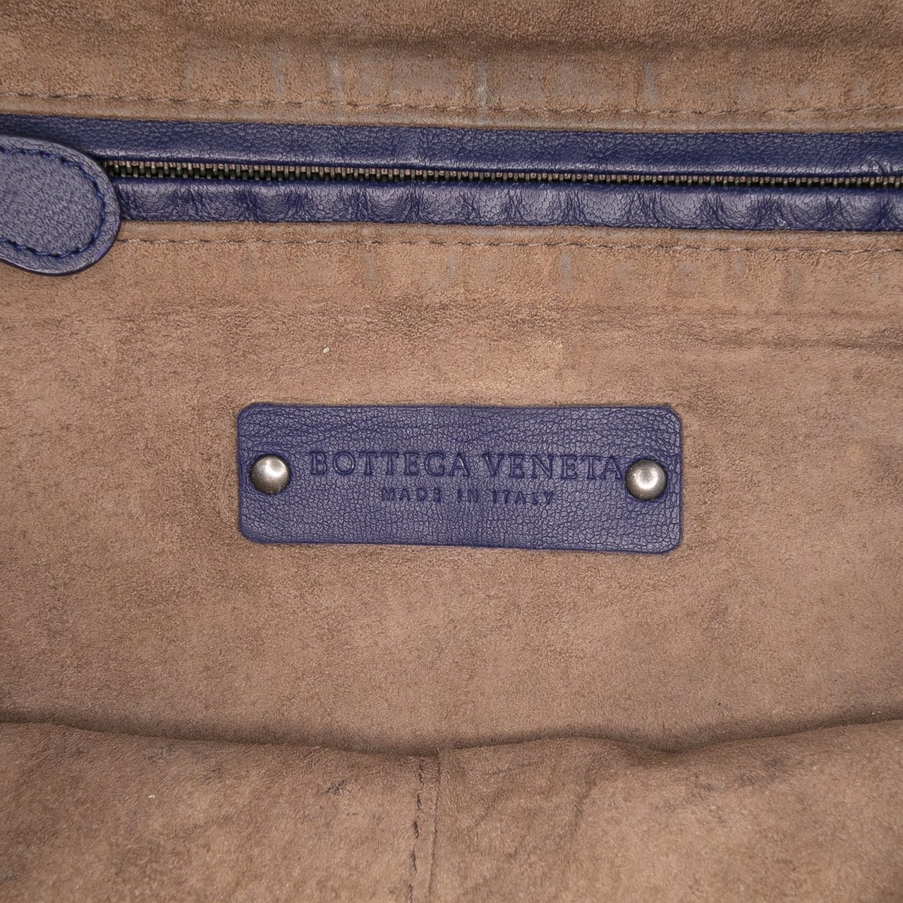 Bottega Veneta Nappa Intrecciato Nodini Crossbody Blauw