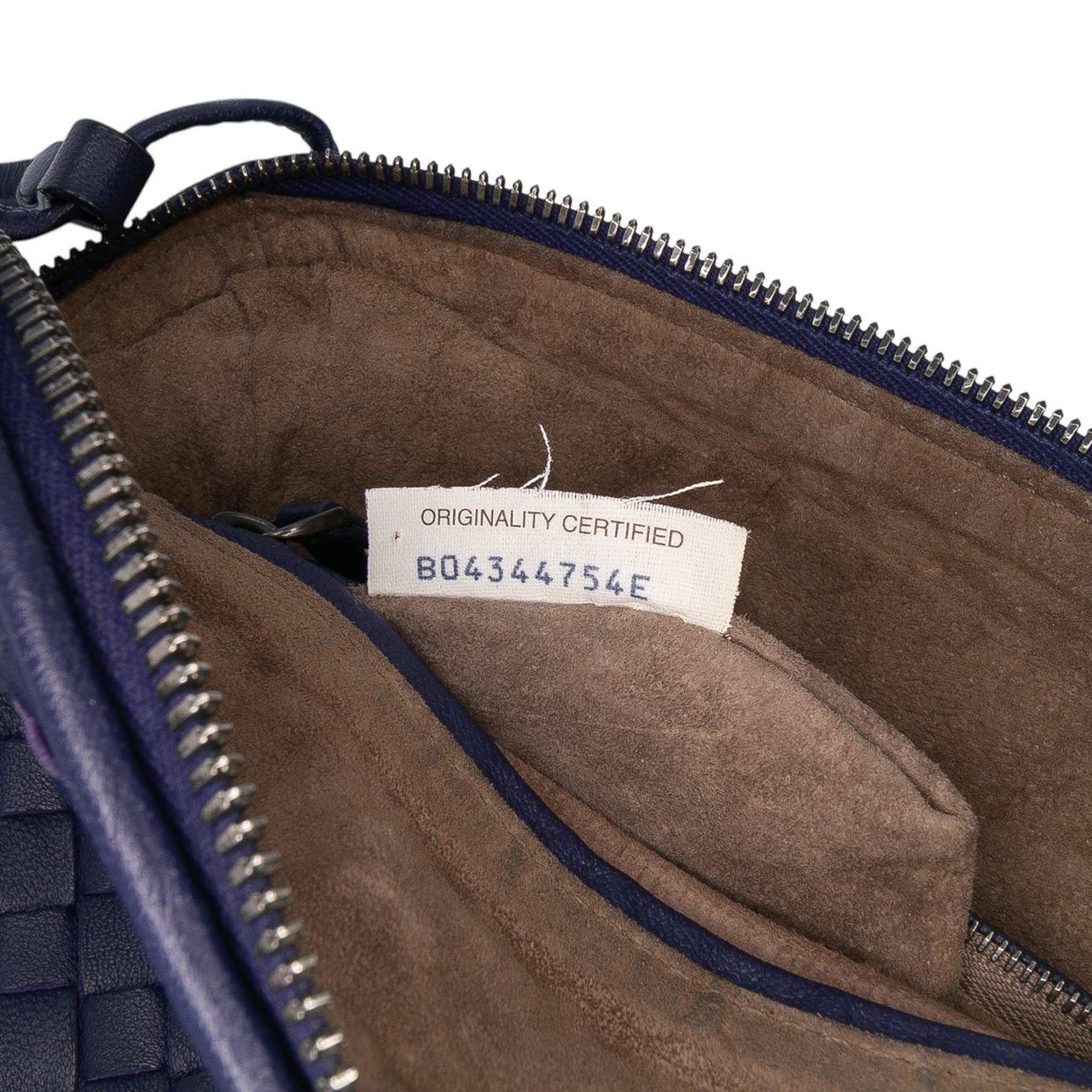 Bottega Veneta Nappa Intrecciato Nodini Crossbody Blauw