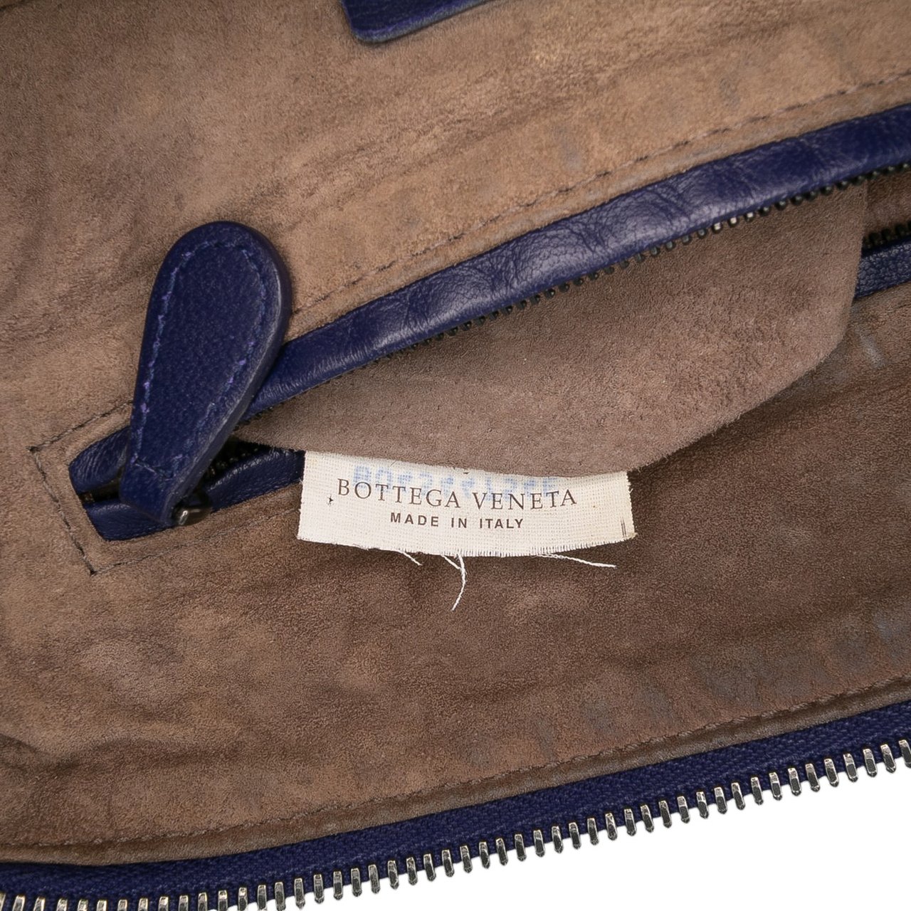 Bottega Veneta Nappa Intrecciato Nodini Crossbody Blauw