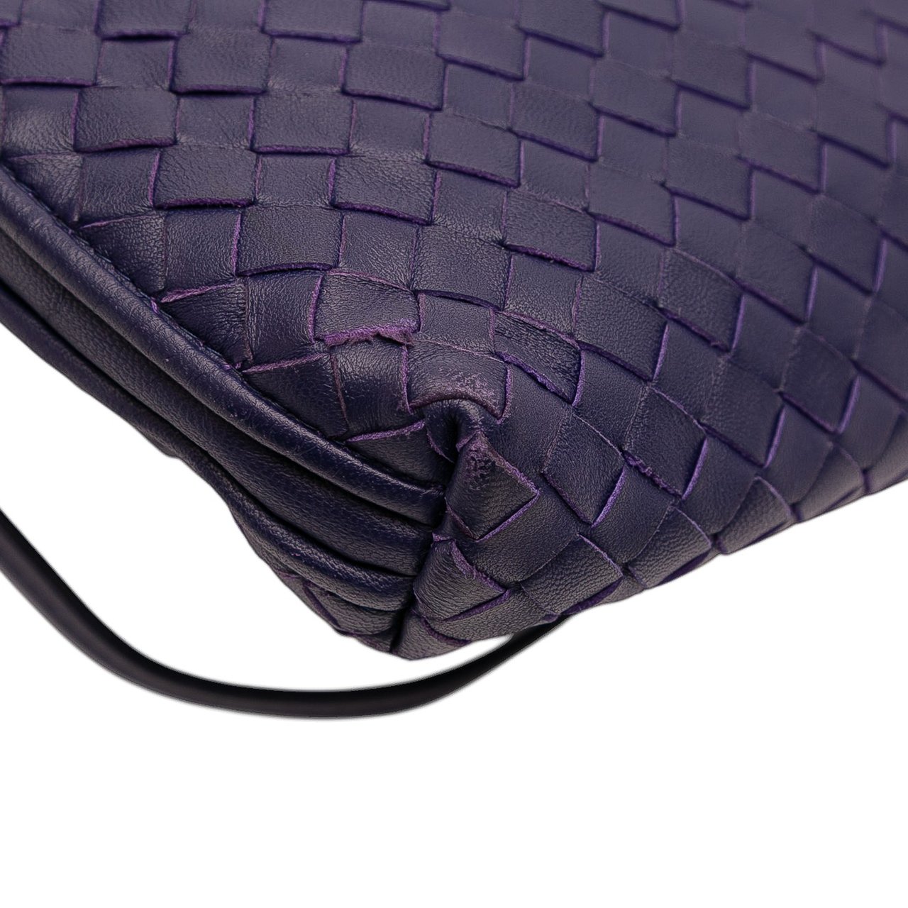 Bottega Veneta Nappa Intrecciato Nodini Crossbody Blauw