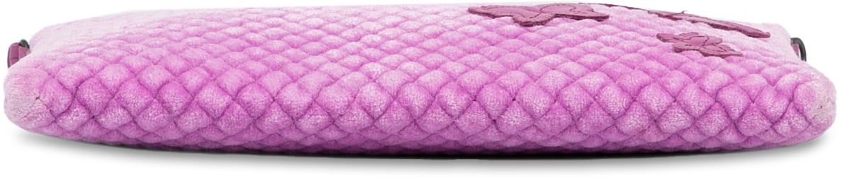 Bottega Veneta Intrecciato Butterfly Pochette Velvet Shoulder Bag Paars