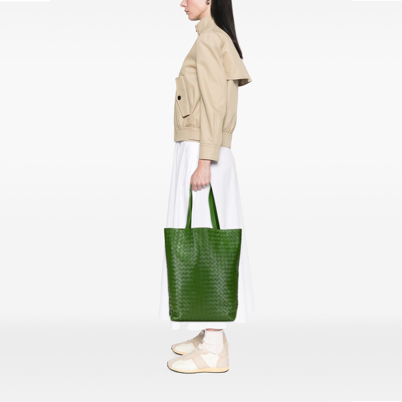 Bottega Veneta Nappa Intrecciato Tote Groen
