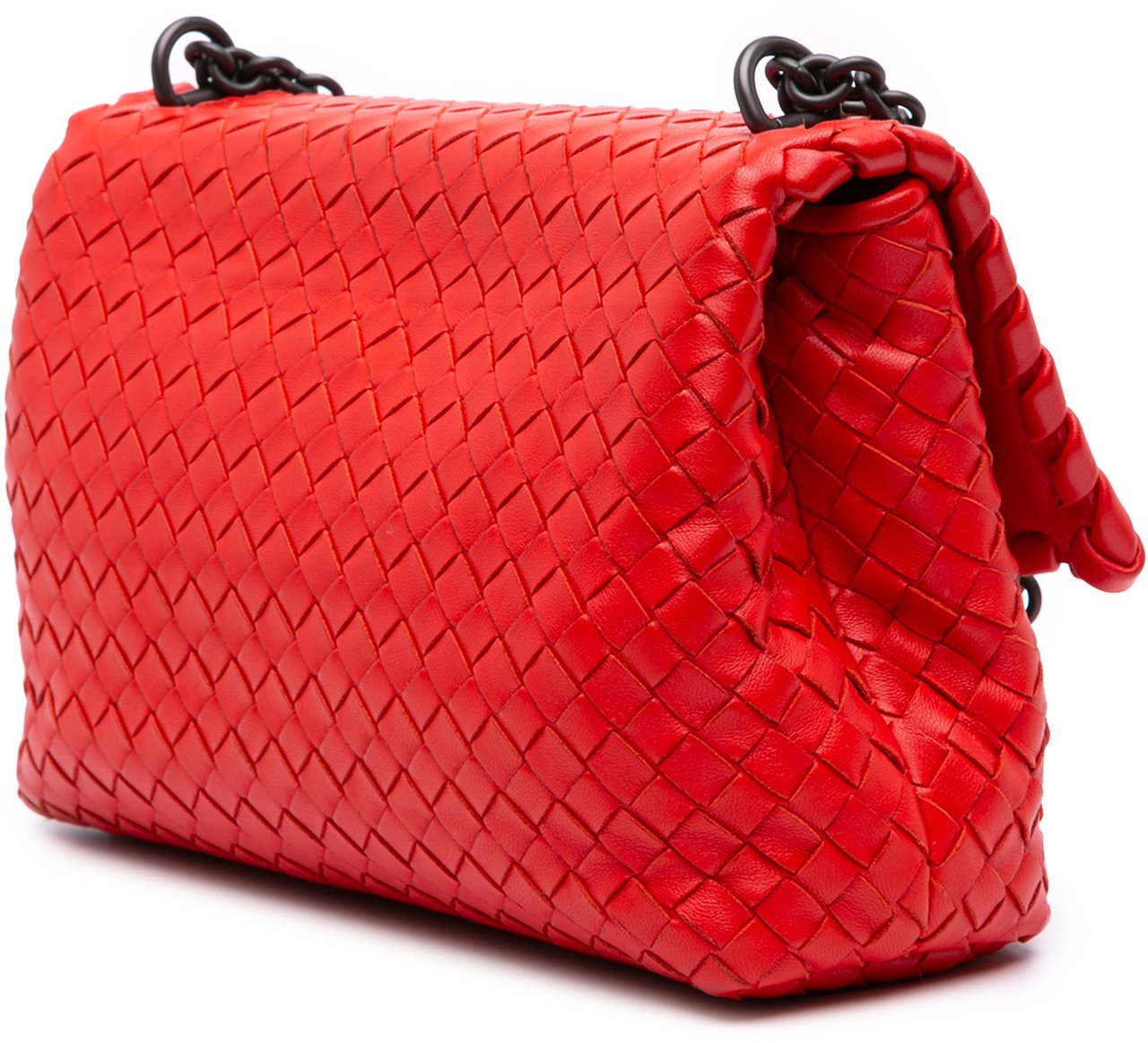 Bottega Veneta Small Nappa Intrecciato Olimpia Shoulder Bag Rood