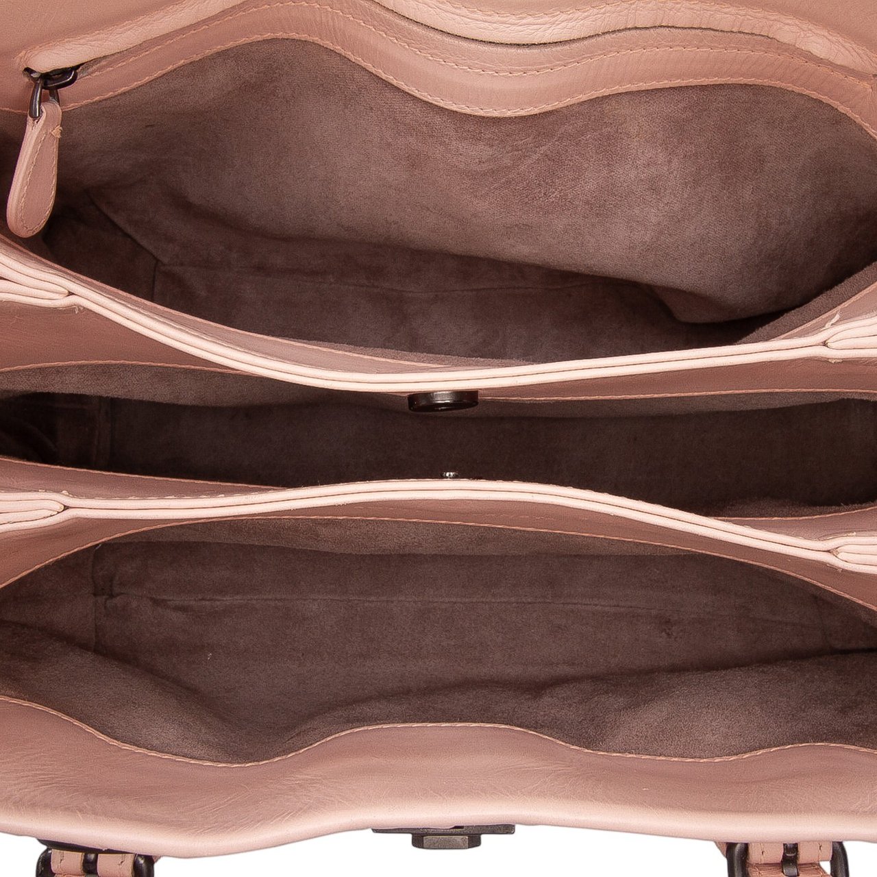 Bottega Veneta Small Nappa Intrecciato Roma Satchel Roze