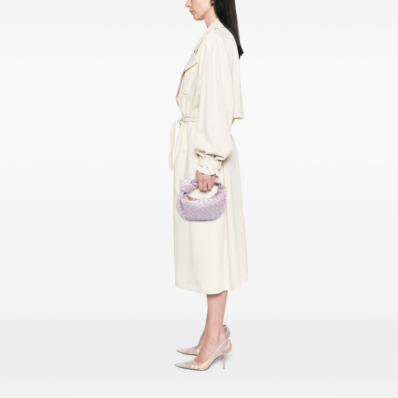 Bottega Veneta Mini Suede Intrecciato Jodie Paars