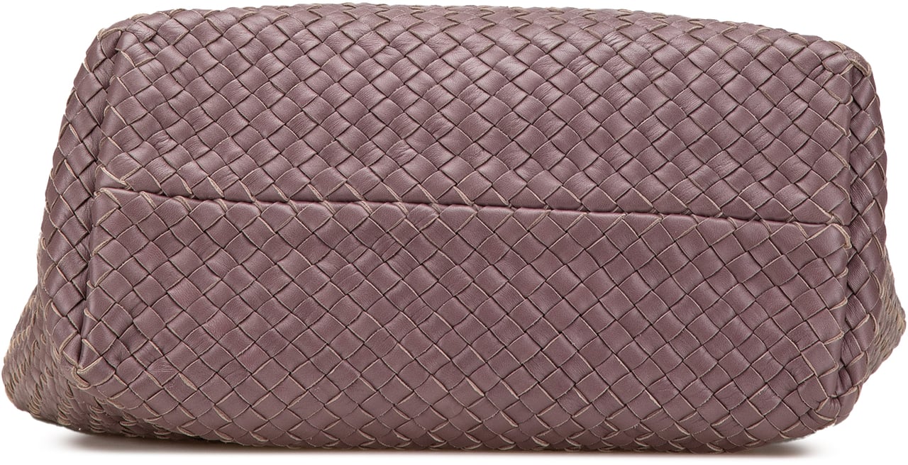 Bottega Veneta Lambskin Intreccio Cabat Tote Roze