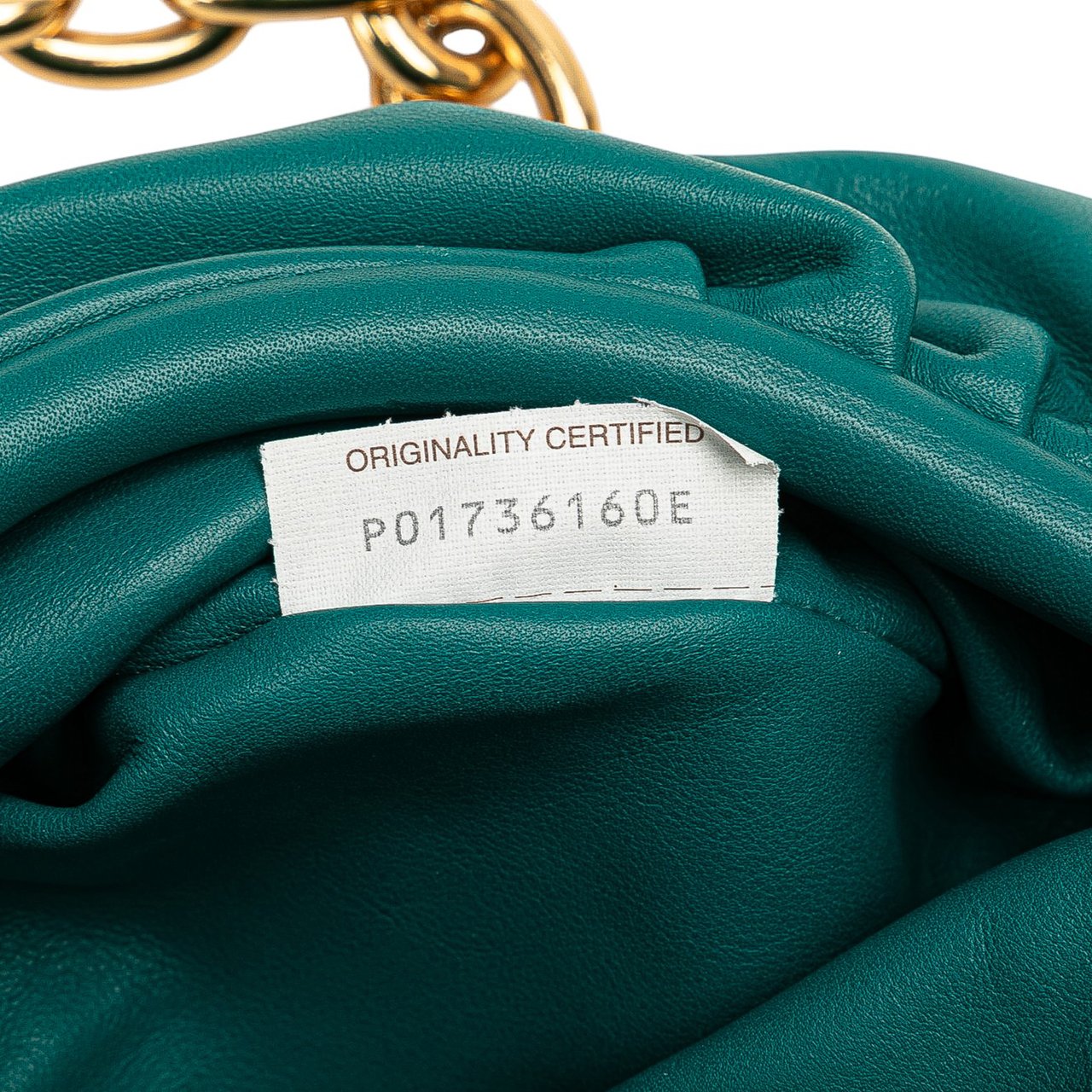 Bottega Veneta Lambskin Belt Chain Pouch Blauw
