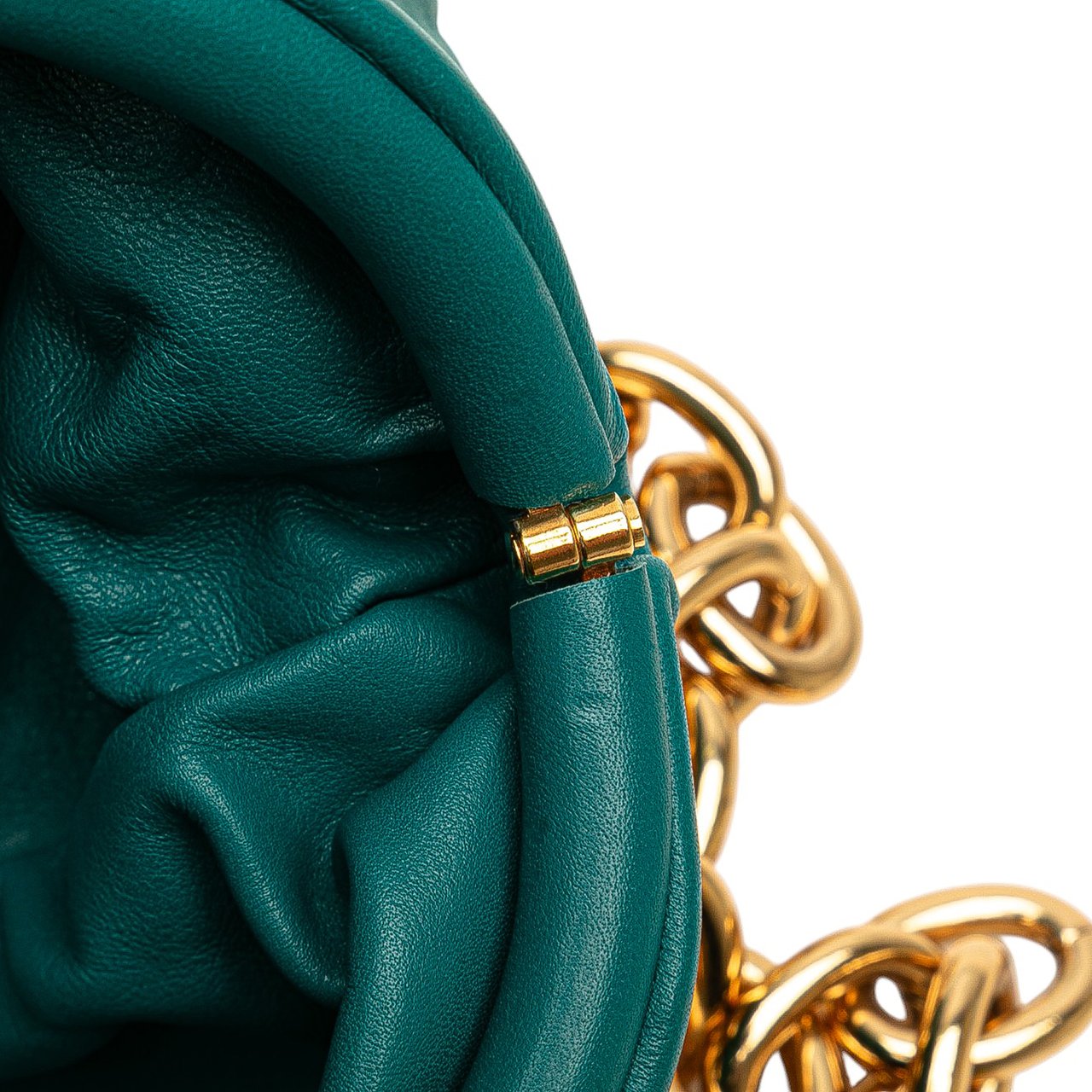 Bottega Veneta Lambskin Belt Chain Pouch Blauw