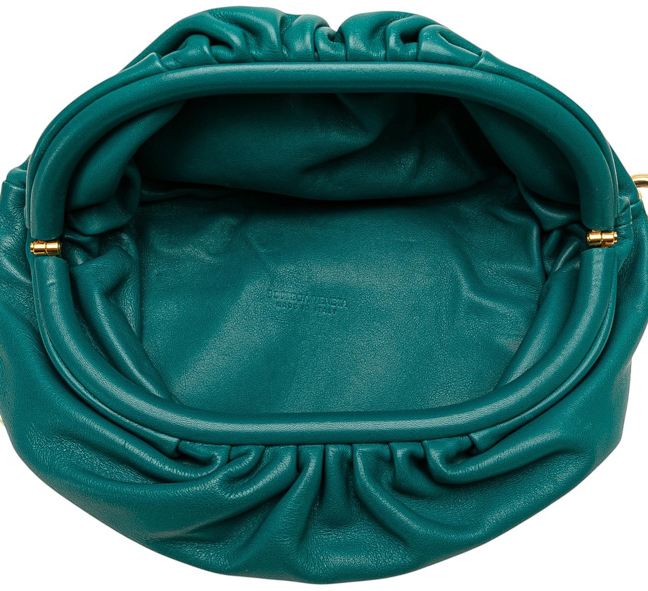 Bottega Veneta Lambskin Belt Chain Pouch Blauw