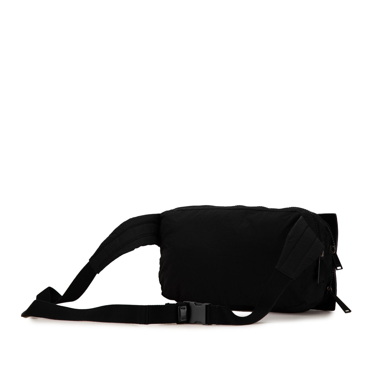 Bottega Veneta Nylon and Calfskin Intrecciato Belt Bag Zwart