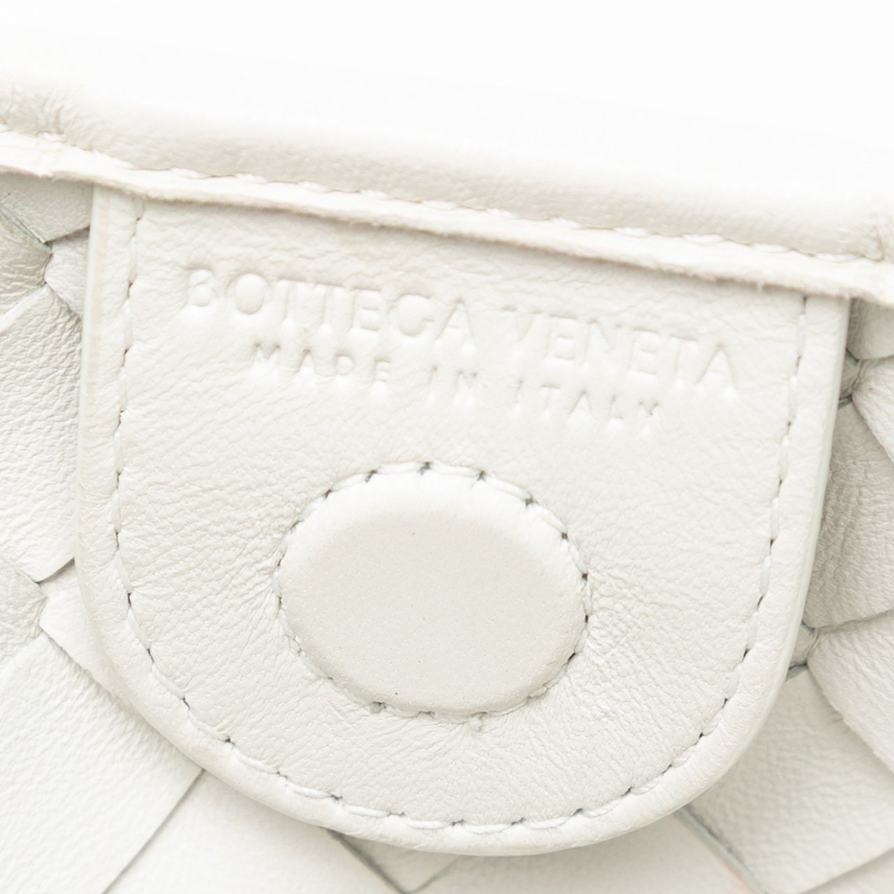Bottega Veneta Lambskin Intrecciato Sardine Wit