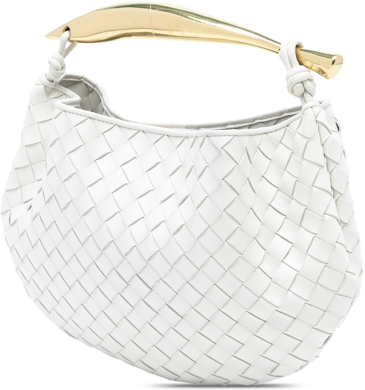 Bottega Veneta Lambskin Intrecciato Sardine Wit