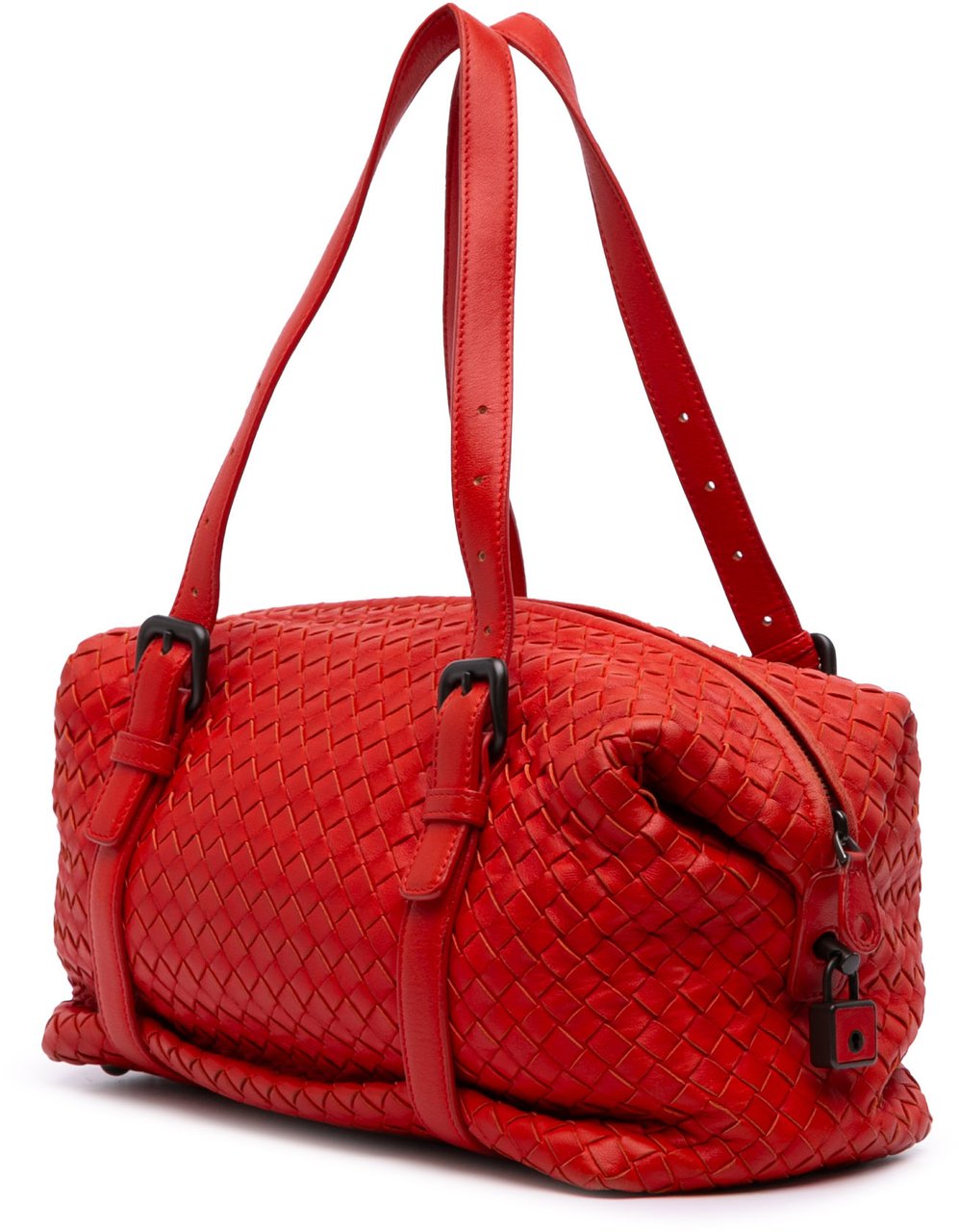 Bottega Veneta Nappa Intrecciato Montaigne Shoulder Bag Rood