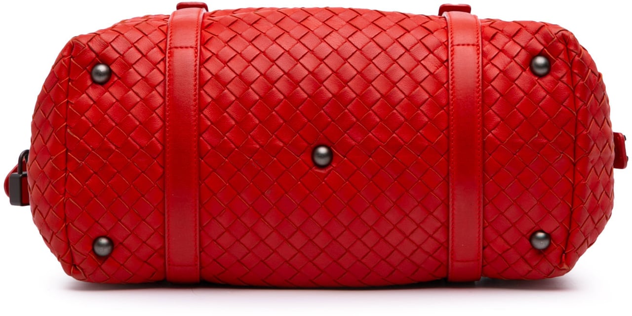 Bottega Veneta Nappa Intrecciato Montaigne Shoulder Bag Rood