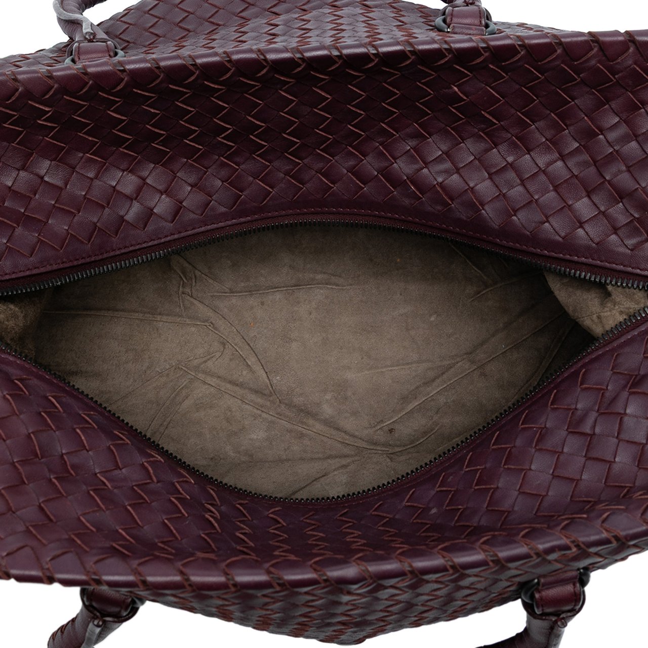 Bottega Veneta Large Nappa Intrecciato Brick Tote Rood