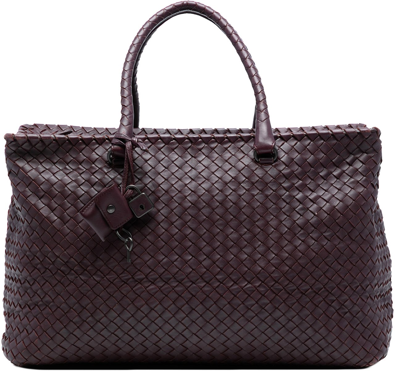 Bottega Veneta Large Nappa Intrecciato Brick Tote Rood