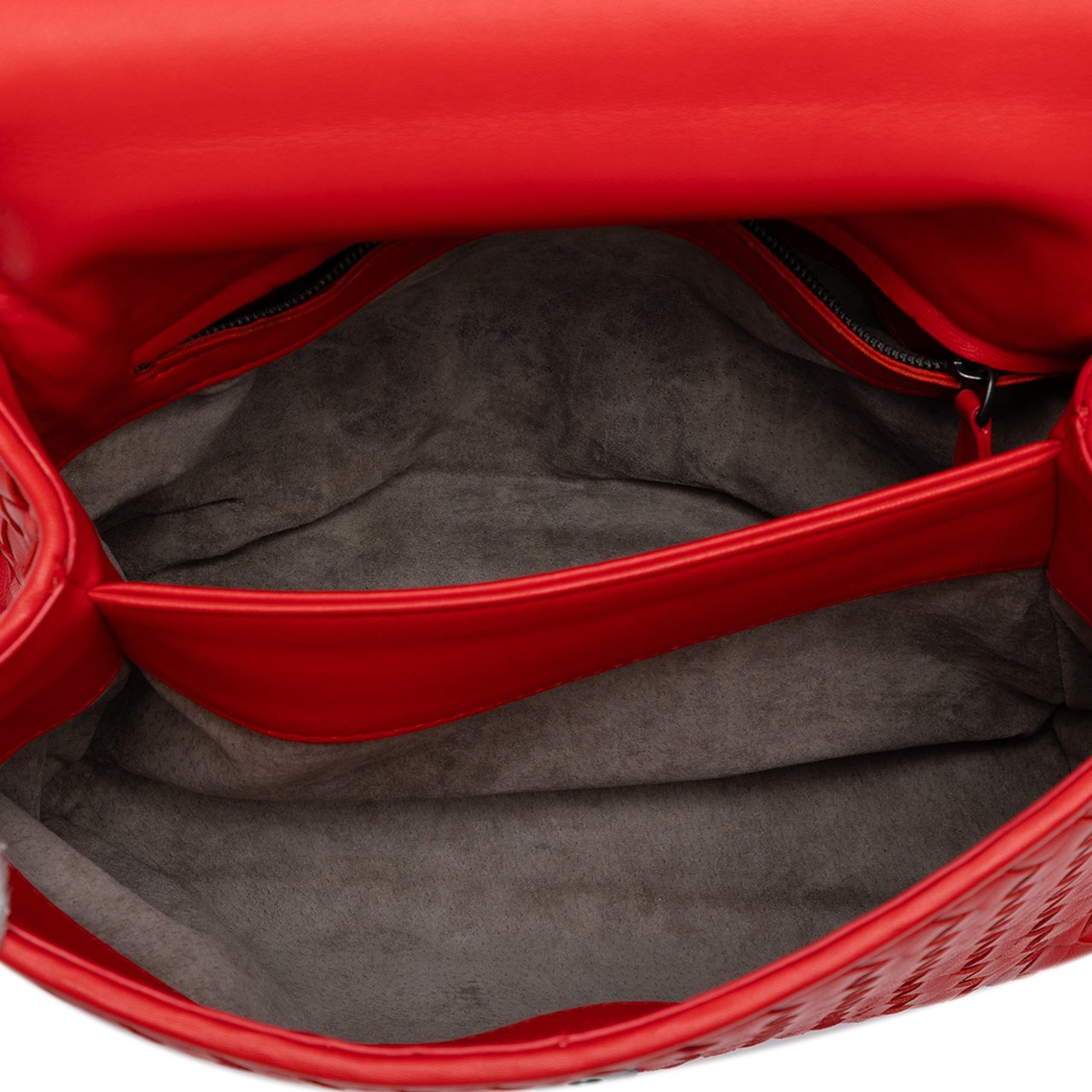 Bottega Veneta Small Nappa Intrecciato Olimpia Shoulder Bag Rood