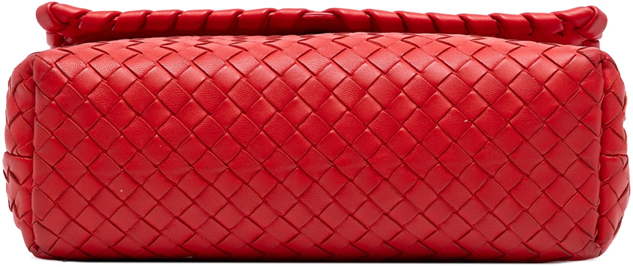 Bottega Veneta Small Nappa Intrecciato Olimpia Shoulder Bag Rood